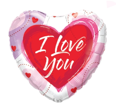 I Love You   Heart Shaped foil balloon