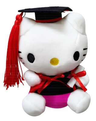 Small Graduation Hello Kitty Keychain (12cm)
