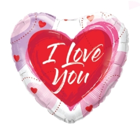 I Love You   Heart Shaped foil balloon